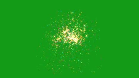 shining glitter particles green screen motion graphics