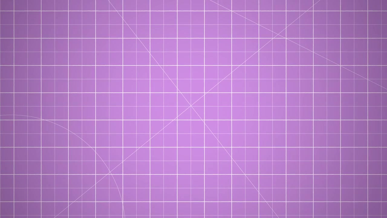 Animated White Lines Drawing on a Purple Grid Background