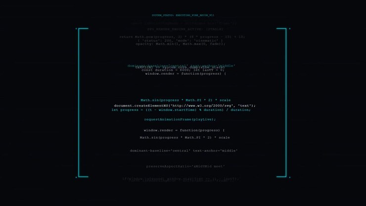 Abstracte Digitale Code Animatie met Glitch Effecten
