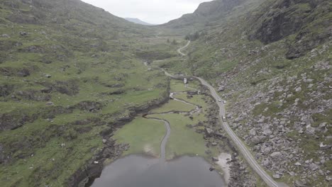 Highway-to-Gap-of-Dunloe-rocky-Killarney-Ireland-aerial