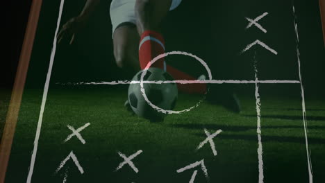 animación del dibujo del plan de juego sobre fondo verde