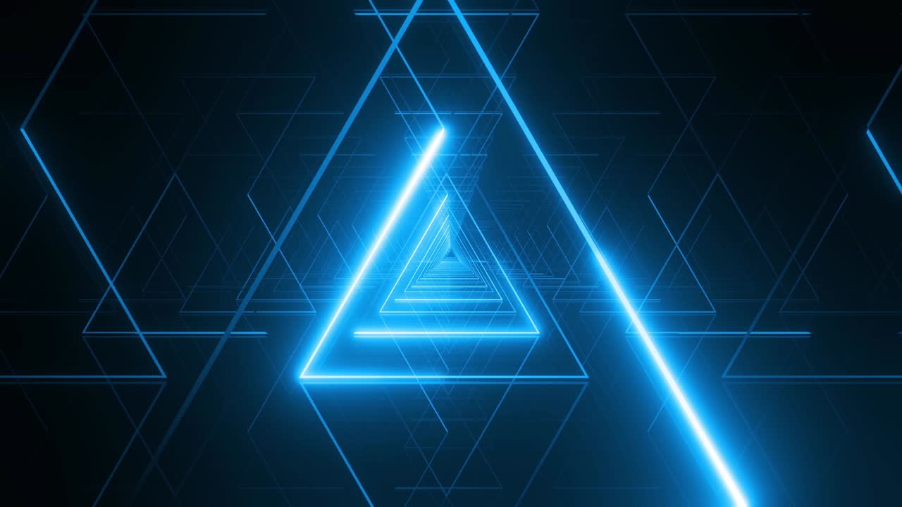 네온 삼각형 터널