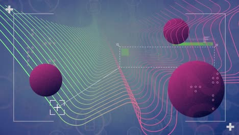 Animation-Von-Markierungen,-Verbindungen-Und-Datenverarbeitung-über-Globen