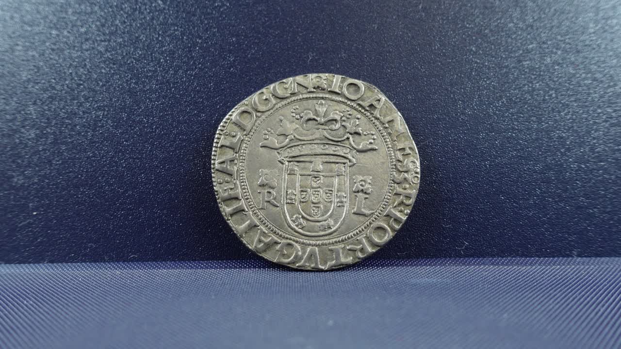 vieja moneda de plata portuguesa