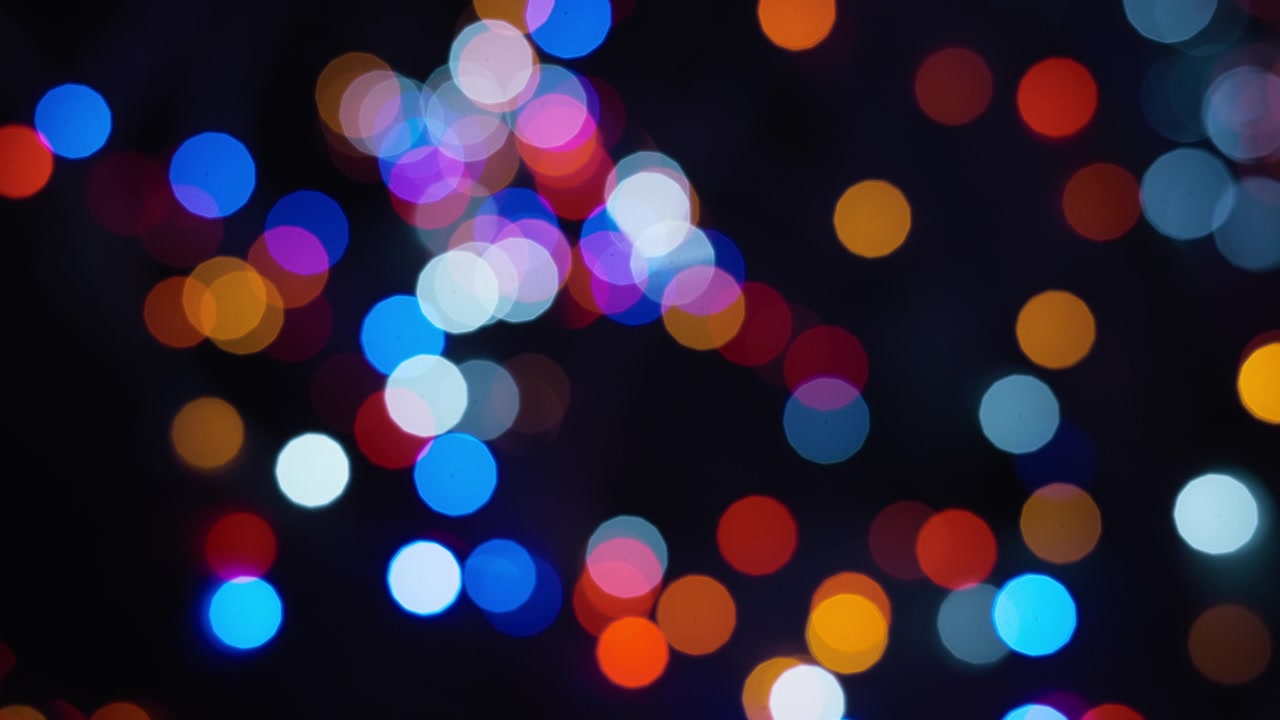 Abstract bokeh lights of various colors
