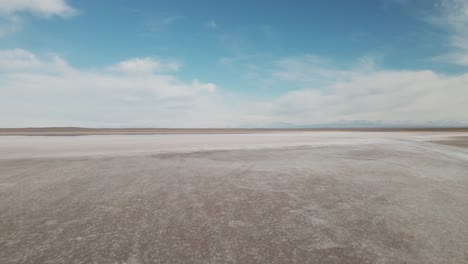 Se-Desliza-Con-Gracia-Sobre-Las-Salinas-Del-Diamante-En-La-Provincia-De-Mendoza,-Con-El-Impresionante-Telón-De-Fondo-De-Las-Montañas-De-Los-Andes,-Mostrando-La-Belleza-Natural-Y-El-Contraste-Geológico-De-La-Región.