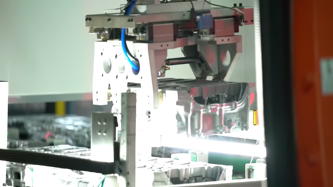 Modern Innovative robot manufacturing Innovative factory indoors equipped with robotic machinery dedicated production heavy equipment