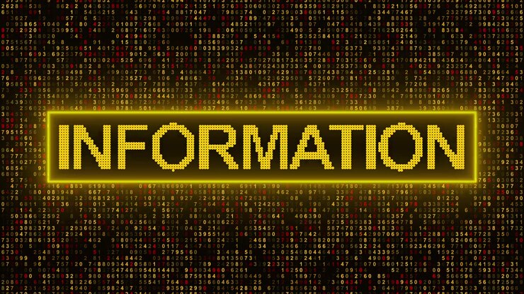 Digital Information Text Display with Glowing Yellow Matrix Background