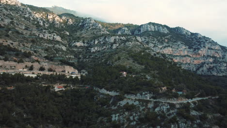 mountain road aerial view