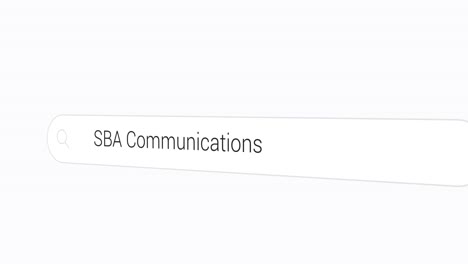 escribiendo comunicaciones de sba en el motor de búsqueda