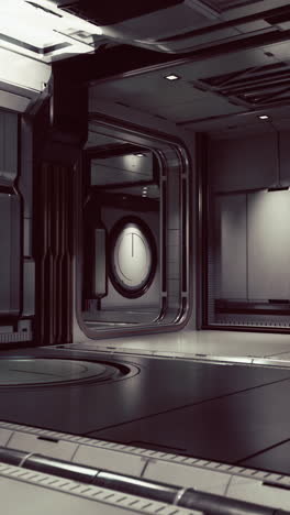 El interior de una nave espacial futurista