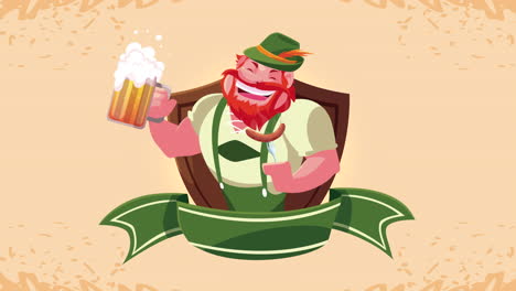 oktoberfest celebration character illustration