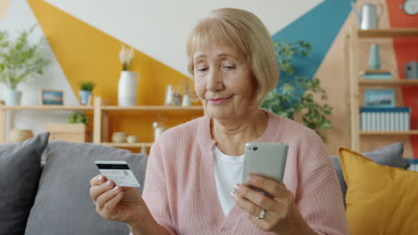 senior woman shopping online