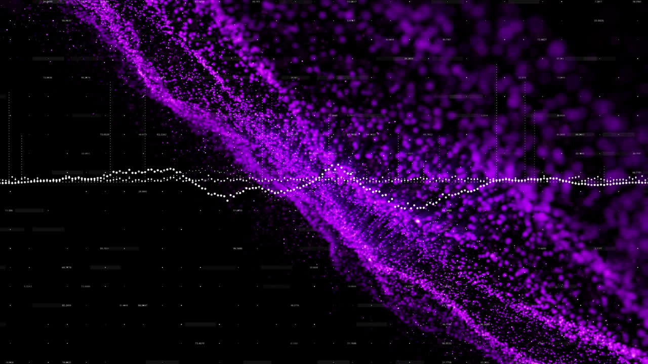 Animation of data processing over spots