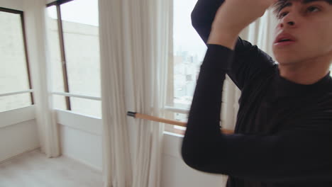 male dancer expressing emotions through dance movements