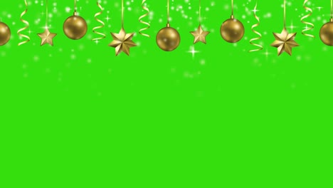 navidad y año nuevo borde de bucle horizontal sin costuras con alpha cannel