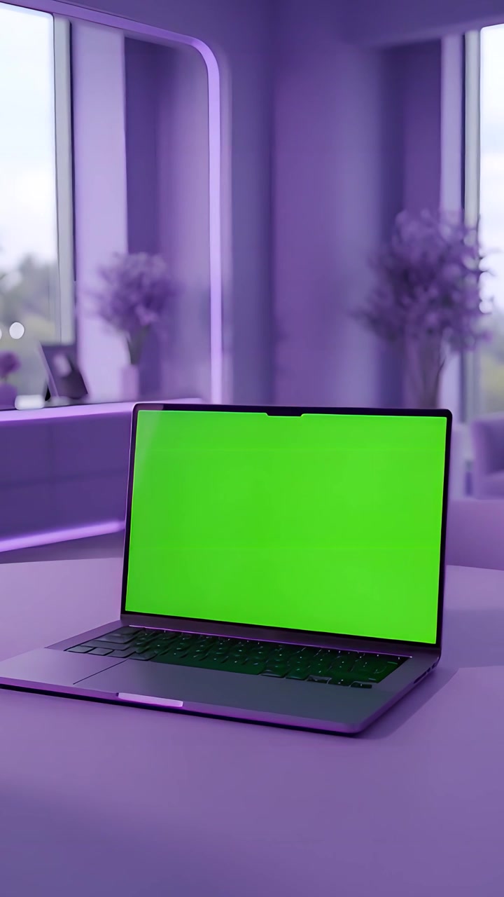 Laptop Green Screen Mockup Video 4K