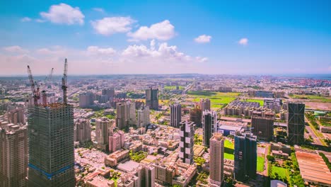 time lapse - beautiful skyline of kaohsiung city - taiwan at daytime- 4k