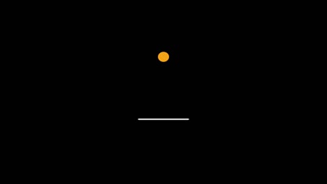 animación de carga de salto. animación de bola amarilla rebotante aislada en fondo negro. animación en video de resolución 4k.
