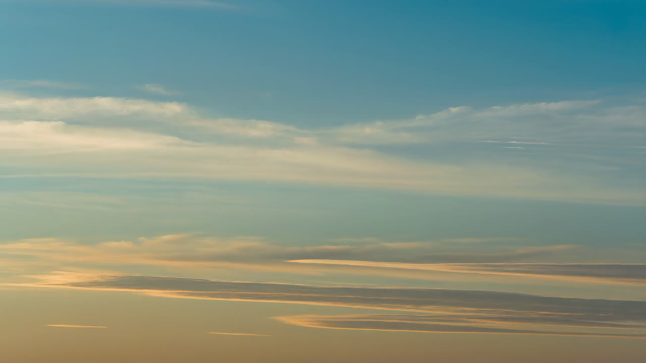 Colorful Sky with Wispy Clouds at Sunset or Sunrise