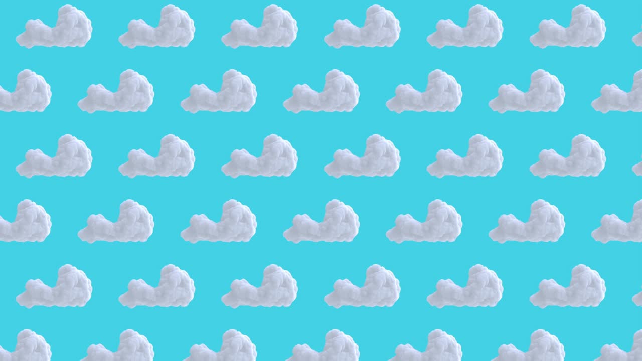 파란색에 분리 된  구름과 함께 완벽한 루프 배경, 현대 스 모션 스타일의 현실적인 3d 예술 요소, 최소한의 추상적인 그래픽 디자인, 패션 만화 애니메이션.