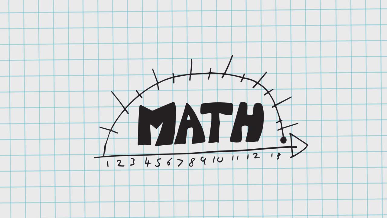animación de ecuaciones matemáticas que se mueven sobre fondo blanco