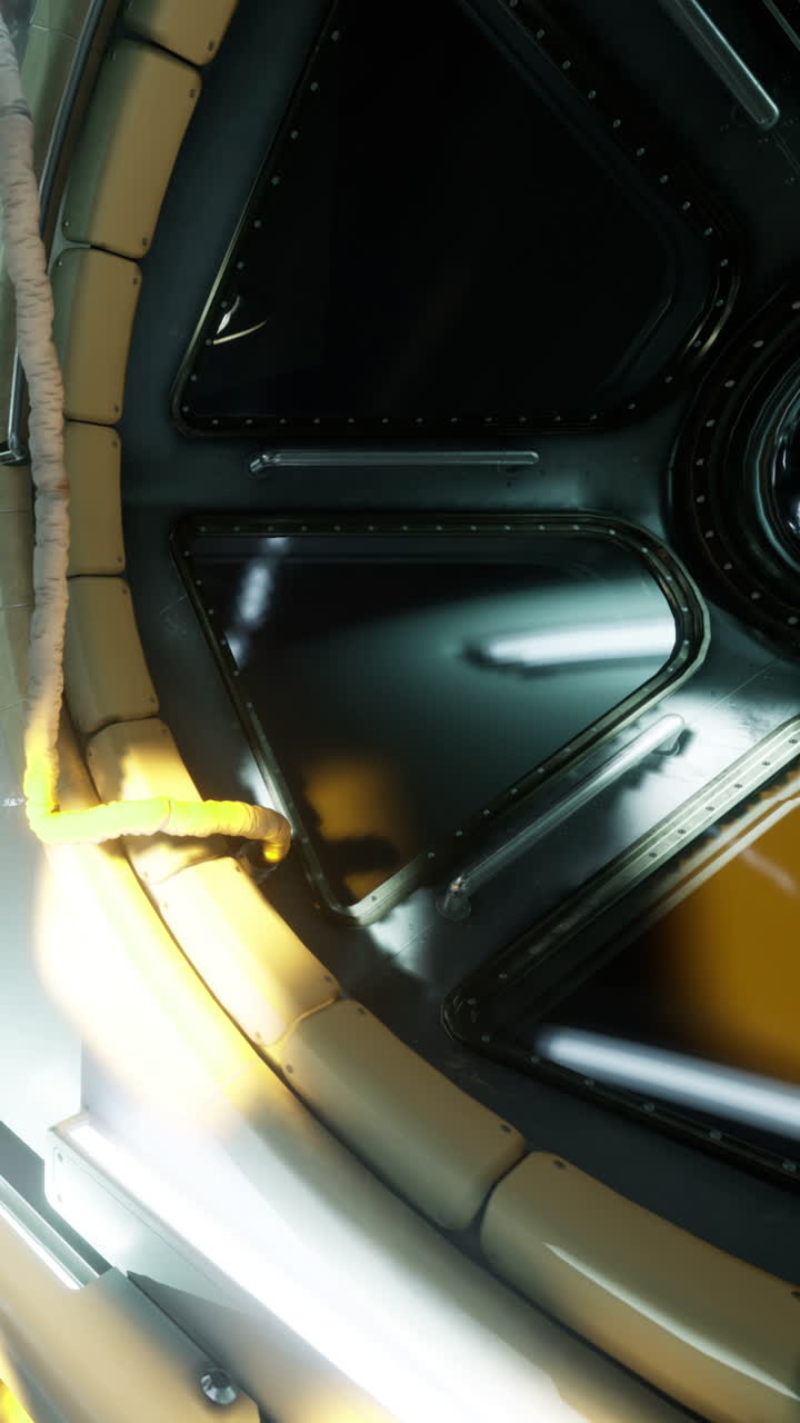 Inner workings of a spacecraft door during operation