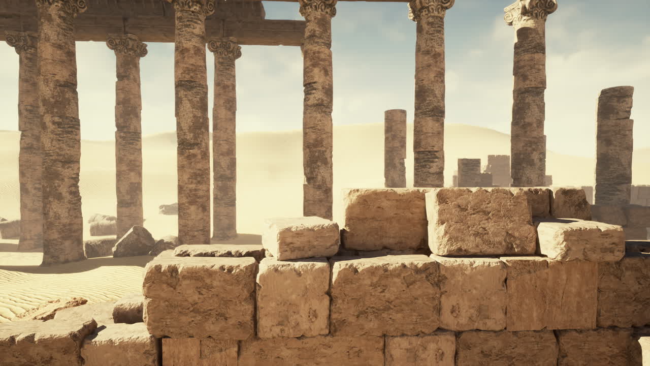 antiguas ruinas en el desierto