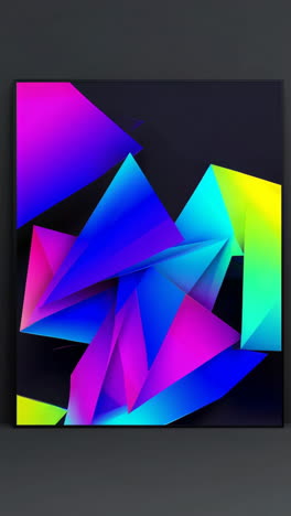 vibrant abstract geometric gradient art