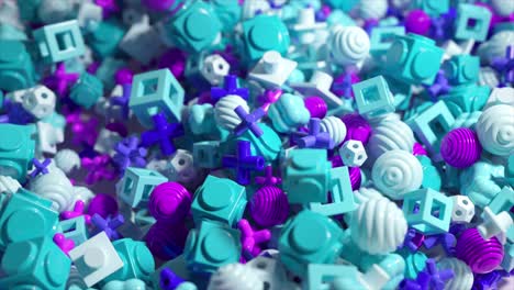 abstract 3d render of colorful building blocks