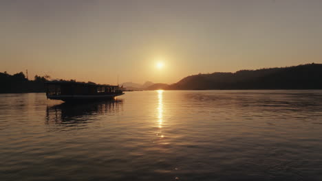 sunset river boat