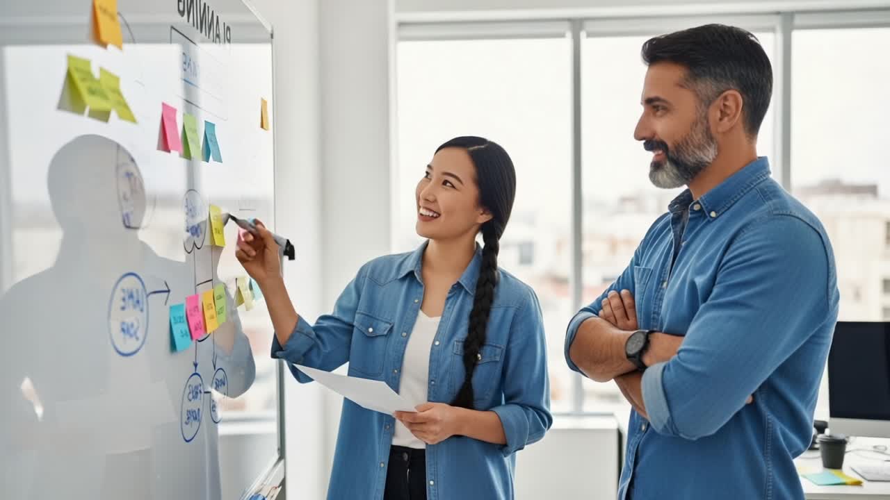 Collaboration in Action: A Dynamic Discussion at the Whiteboard with Two Professionals Engaged in Problem Solving and Vision Planning for Success