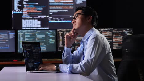 programmer working late night