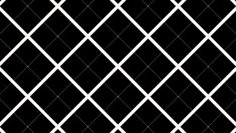 graphic pattern in black and white with stroboscopic and hypnotic effect, while increasing in size and then reducing it.