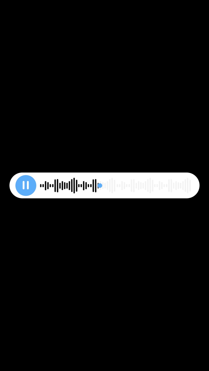 Sfondo pulito dell'interfaccia del lettore audio, pannello bianco arrotondato, onde audio nere, layout delle icone di controllo per
