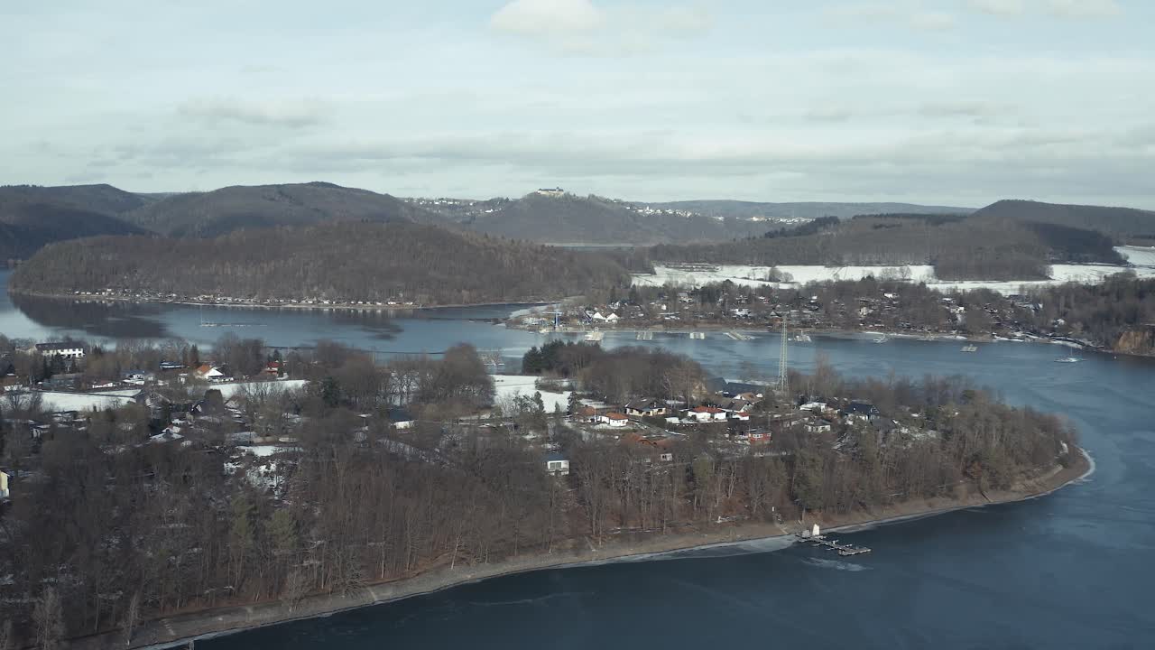 vistas aéreas de drones del parque nacional keller en invierno