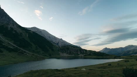 timelapse - sunrise over beautiful lake in the mountains in austria