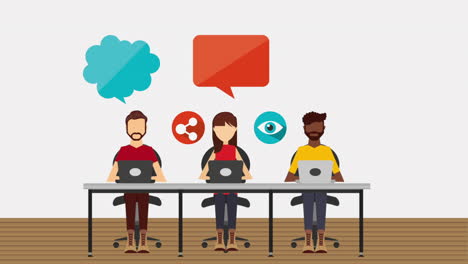 team collaboration at a meeting