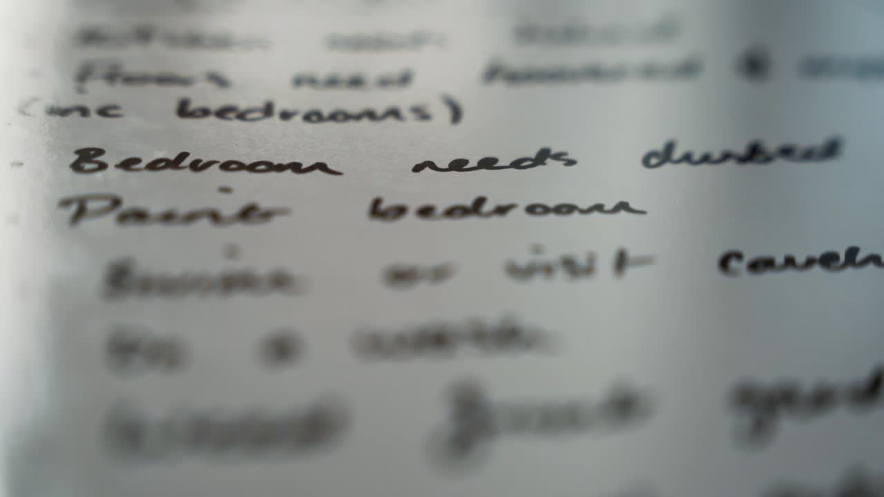 primer plano de una lista de tareas escritas en una pizarra blanca con marcador negro