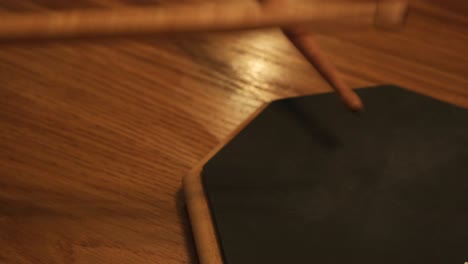 incense burner on a wooden table