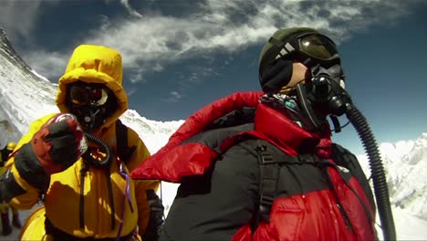 climbers about to leave camp three