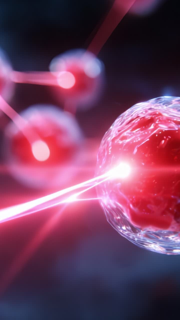 Intricate Interaction of Cellular Structures: A Dynamic Exploration of Red Cells Reacting Under Laser Influence in a Microscopic Environment