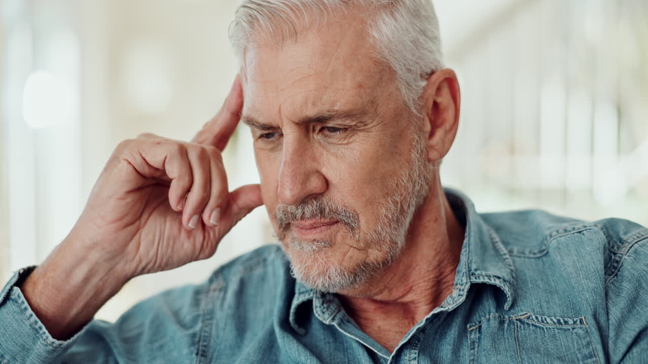 Portrait of a contemplative senior man