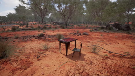 old-ruster-metal-table-in-desert