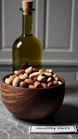 healthy nuts and oil