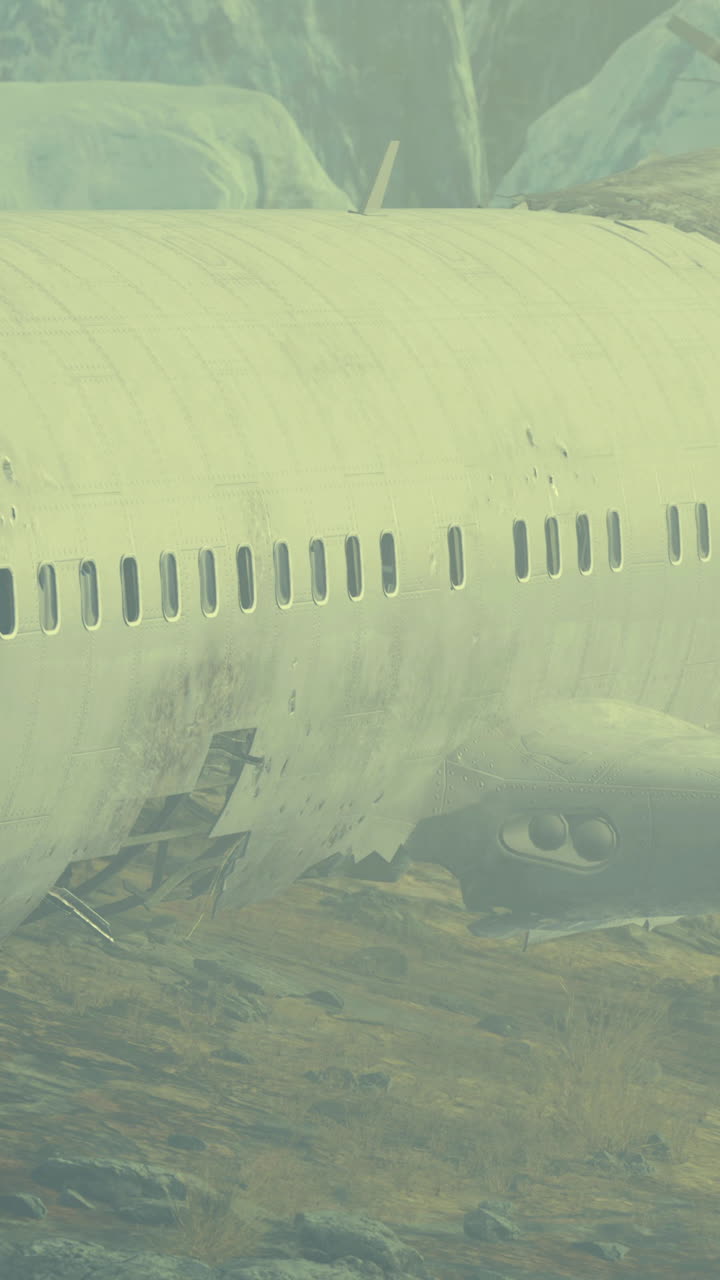 accidente de avión en una región montañosa