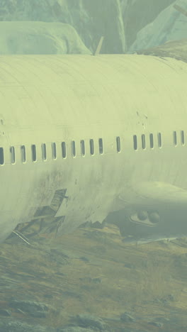 accidente de avión en una región montañosa