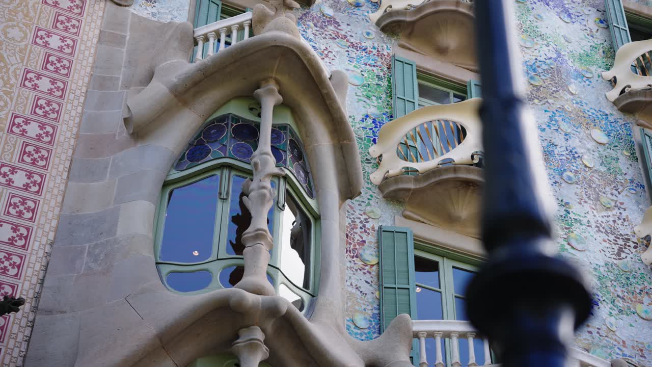 Gaudi's Casa Amatller Window in Barcelona, Spain