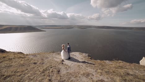 Wedding-couple.-Lovely-groom-and-bride.-Happy-family.-Man-and-woman-in-love