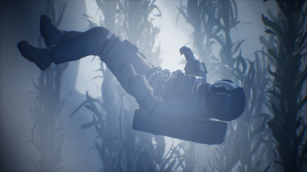 우주인 우주인 바다에서